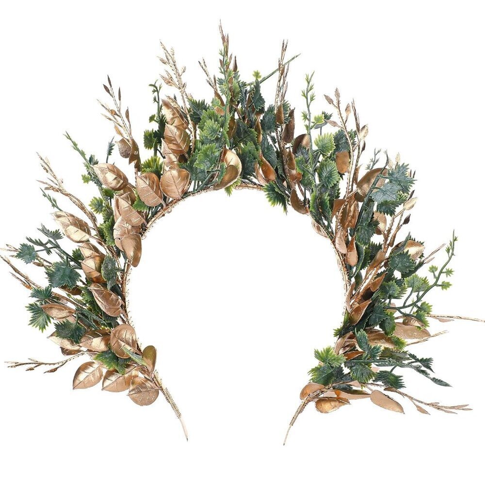 Handmade Woodland Halo Crown Flower Hairband For Women Girls Festival Wedding